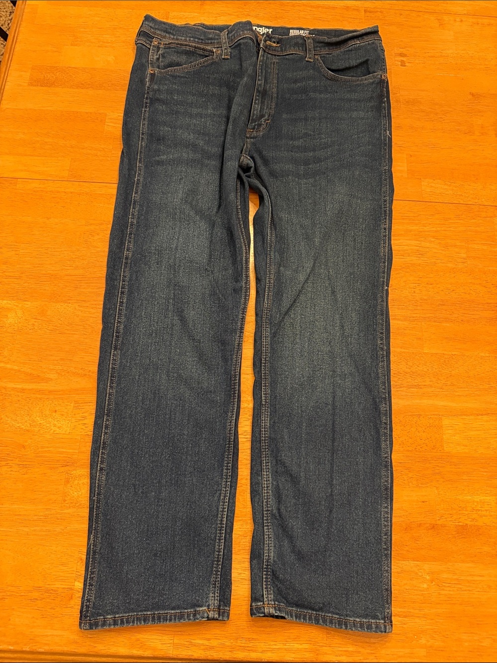 Wrangler Men's Dark Blue Straight Jeans